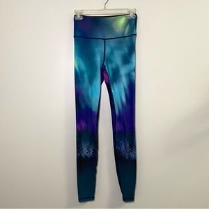 Ivivva Northern Lights Galaxy Reversible Black Leggings